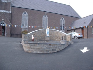 Photo of the grotto outside Farran Church